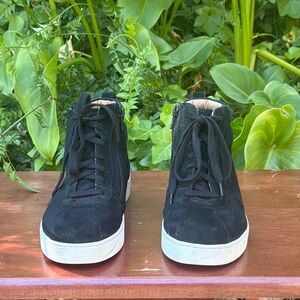 Vionic Black Suede High-Top Sneakers